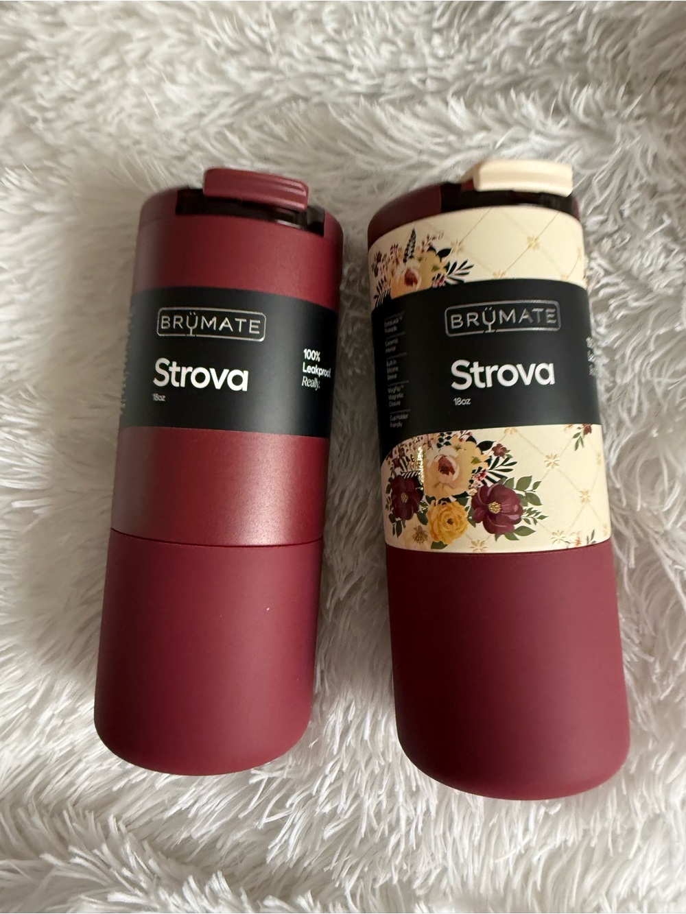 BrüMate strova Cabernet & quilted florals